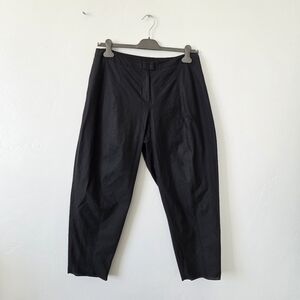 Yeohlee New York Barrel Leg Pants Trousers Black Size 10 Designer Minimalist